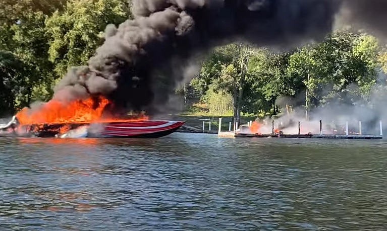 What Should You Do If A Fire Breaks Out In The Back Of Your Boat?